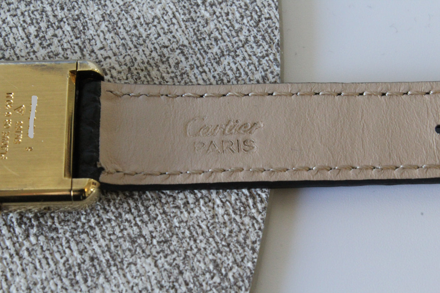 Must de Cartier Tank Vermeil SERVICED mechanisch 925 Silber vergoldet