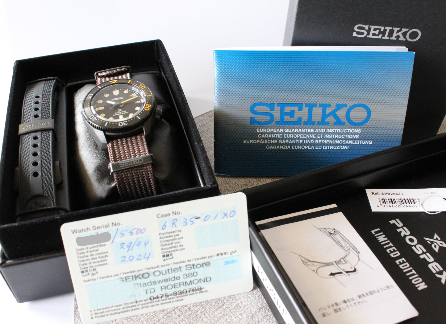 Seiko Prospex SPB255J1 Black Series Limited Edition Taucheruhr